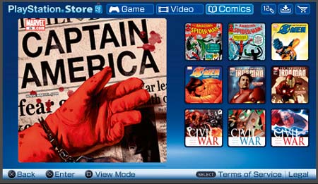 psp: digitale comics