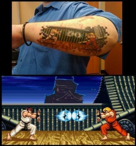 Street Fighter Tattoo Fails Photos of Street Fighter Tattoo Fails (Via: