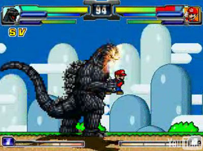 godzilla vs. mario godzilla vs. mario