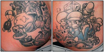 mario: arschbackentattoo mario: arschbackentattoo