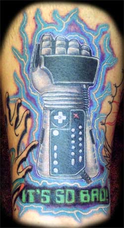 nes: powerglove-tattoo nes: powerglove-tattoo